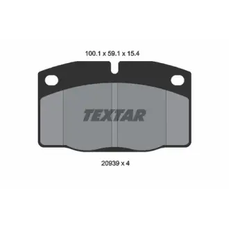 Комплект тормозных колодок, дисковый тормоз TEXTAR 2093903