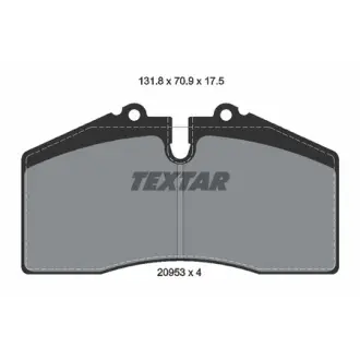Комплект тормозных колодок, дисковый тормоз TEXTAR 2095302