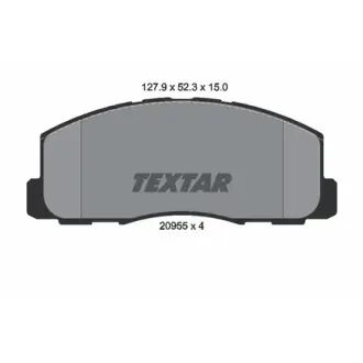 Комплект тормозных колодок, дисковый тормоз TEXTAR 2095501