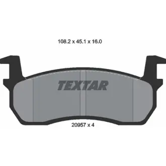 Комплект тормозных колодок, дисковый тормоз TEXTAR 2095701