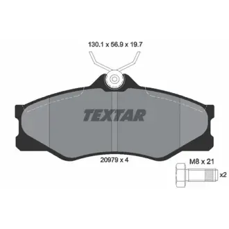 Комплект тормозных колодок, дисковый тормоз TEXTAR 2097904