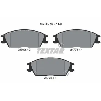 Комплект тормозных колодок, дисковый тормоз TEXTAR 2101202