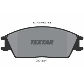 Колодки гальмівні (передні) Hyundai Getz 02-10 (Akebono) TEXTAR 2101204