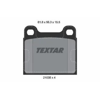 Комплект тормозных колодок, дисковый тормоз TEXTAR 2103501