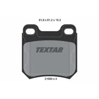 Комплект тормозных колодок, дисковый тормоз TEXTAR 2105002