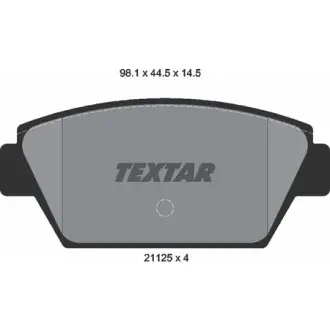 Комплект тормозных колодок, дисковый тормоз TEXTAR 2112503
