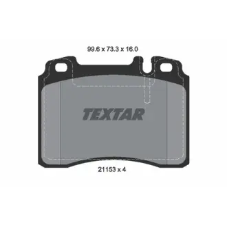 Комплект тормозных колодок, дисковый тормоз TEXTAR 2115305
