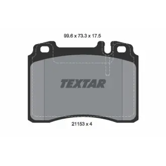 Комплект тормозных колодок, дисковый тормоз TEXTAR 2115307
