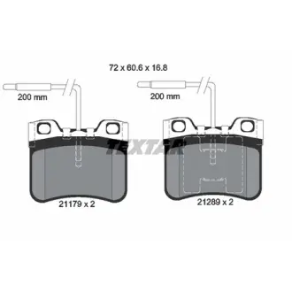 Комплект тормозных колодок, дисковый тормоз TEXTAR 2117902