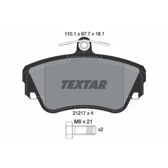 Комплект тормозных колодок, дисковый тормоз TEXTAR 2121702