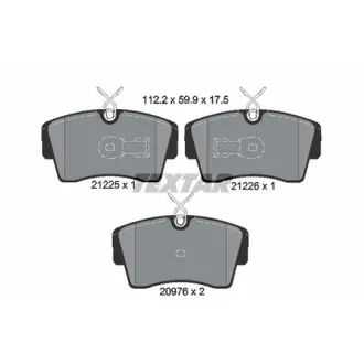Комплект тормозных колодок, дисковый тормоз TEXTAR 2122503