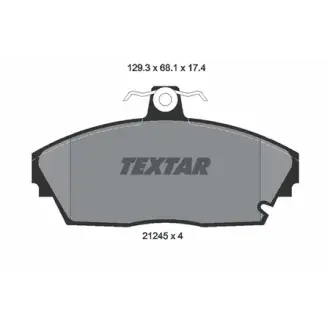 Комплект тормозных колодок, дисковый тормоз TEXTAR 2124502