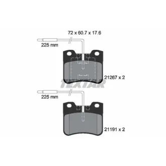 Комплект тормозных колодок, дисковый тормоз TEXTAR 2126702