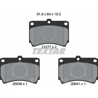 Комплект тормозных колодок, дисковый тормоз TEXTAR 2127702
