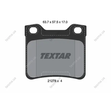 Комплект тормозных колодок, дисковый тормоз TEXTAR 2127803 (фото 1)