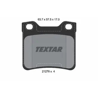 Комплект тормозных колодок, дисковый тормоз TEXTAR 2127803