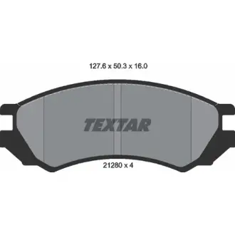 Комплект тормозных колодок, дисковый тормоз TEXTAR 2128002