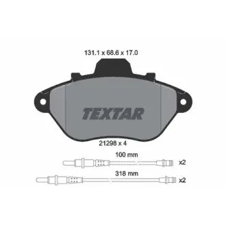Комплект тормозных колодок, дисковый тормоз TEXTAR 2129802