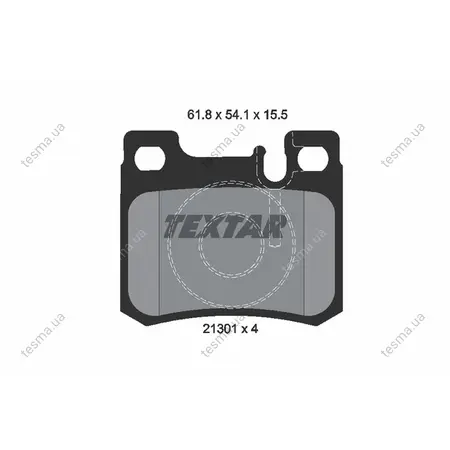 Комплект тормозных колодок, дисковый тормоз TEXTAR 2130103 (фото 1)