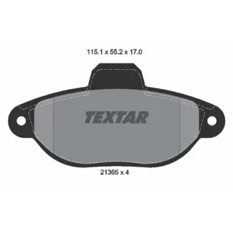 Комплект тормозных колодок, дисковый тормоз TEXTAR 2136502