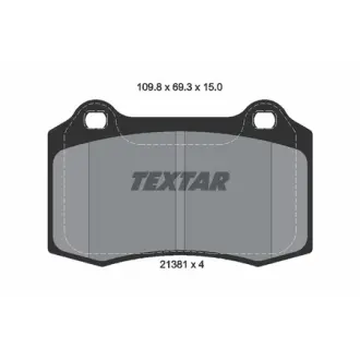 Комплект тормозных колодок, дисковый тормоз TEXTAR 2138102