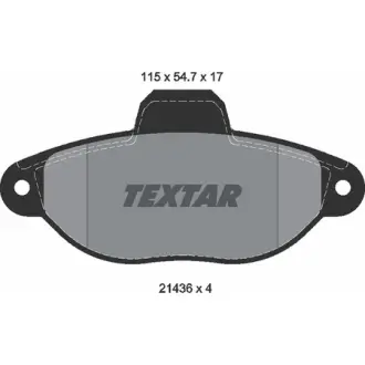 Комплект гальмівних колодок TEXTAR 2143602