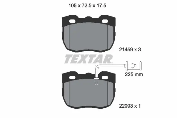 Комплект гальмівних колодок передн, LAND ROVER DISCOVERY I, RANGE ROVER I 2.0-4.3 11.88-10.98 TEXTAR 2145905 (фото 1)