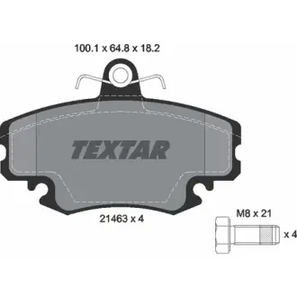 Комплект тормозных колодок, дисковый тормоз TEXTAR 2146306