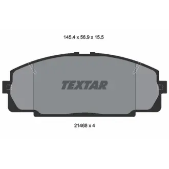 Комплект тормозных колодок, дисковый тормоз TEXTAR 2146801