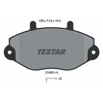 Комплект тормозных колодок, дисковый тормоз TEXTAR 2146902