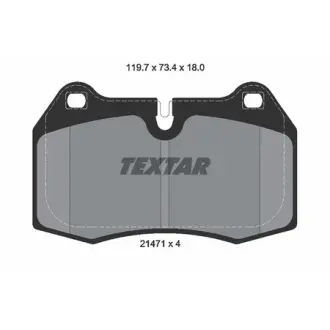 Комплект тормозных колодок, дисковый тормоз TEXTAR 2147102