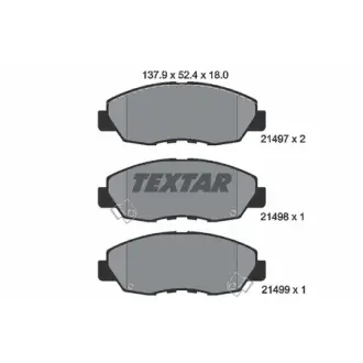 Комплект тормозных колодок, дисковый тормоз TEXTAR 2149701
