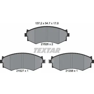 Комплект тормозных колодок, дисковый тормоз TEXTAR 2152601