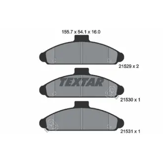 Комплект тормозных колодок, дисковый тормоз TEXTAR 2152901
