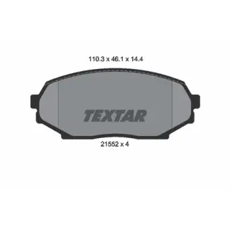 Комплект тормозных колодок, дисковый тормоз TEXTAR 2155202