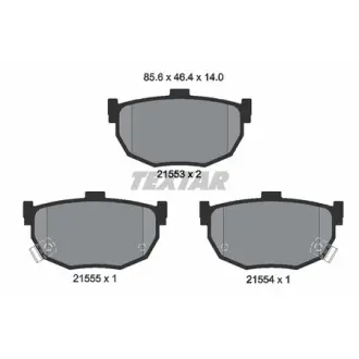 Колодки гальмівні (задні) Hyundai Elantra/Kia Cerato 00- (Sumitomo) (85.6x46.4) TEXTAR 2155301