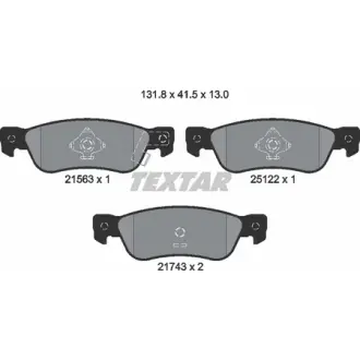 Комплект тормозных колодок, дисковый тормоз TEXTAR 2156301
