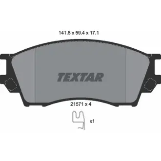 Комплект тормозных колодок, дисковый тормоз TEXTAR 2157101
