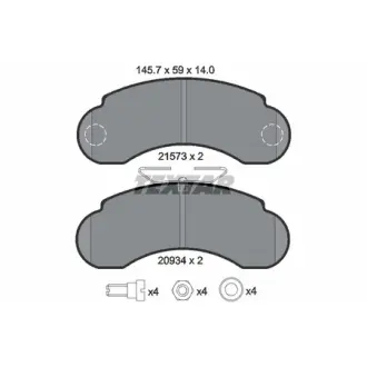 Комплект тормозных колодок, дисковый тормоз TEXTAR 2157302