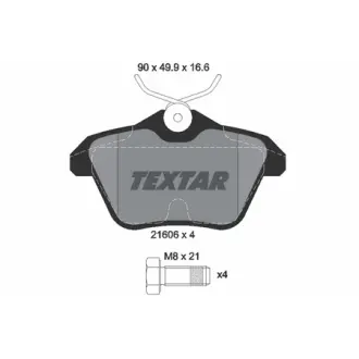 Комплект тормозных колодок, дисковый тормоз TEXTAR 2160601