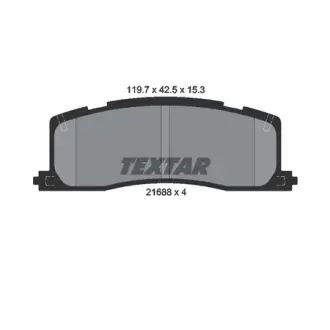 Комплект тормозных колодок, дисковый тормоз TEXTAR 2168801