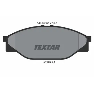 Комплект тормозных колодок, дисковый тормоз TEXTAR 2168901