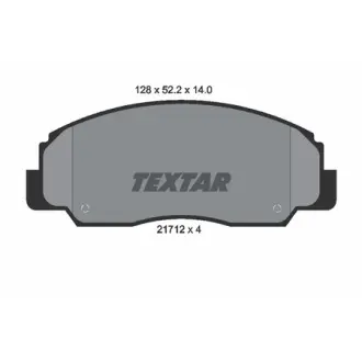 Комплект тормозных колодок, дисковый тормоз TEXTAR 2171201