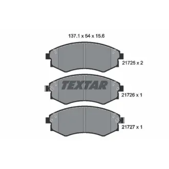 Комплект тормозных колодок, дисковый тормоз TEXTAR 2172502