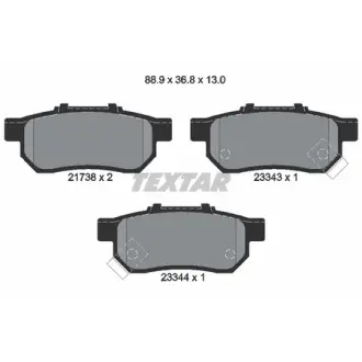 Комплект тормозных колодок, дисковый тормоз TEXTAR 2173801