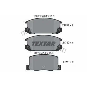 Комплект тормозных колодок, дисковый тормоз TEXTAR 2175901