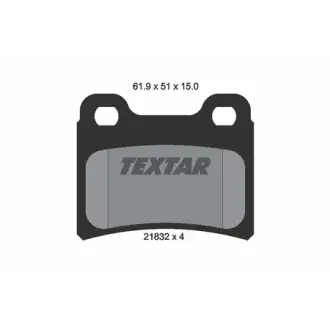 Комплект тормозных колодок, дисковый тормоз TEXTAR 2183201