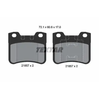 Комплект тормозных колодок, дисковый тормоз TEXTAR 2185701