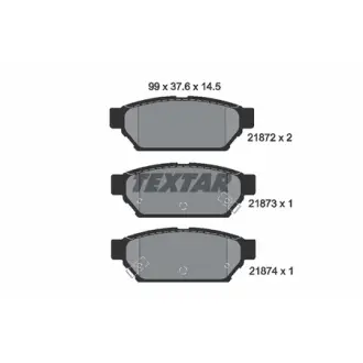 Комплект тормозных колодок, дисковый тормоз TEXTAR 2187202