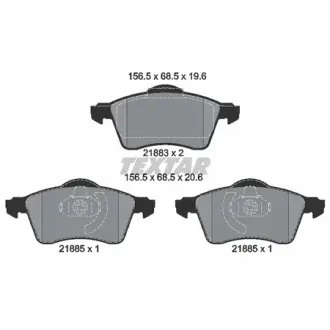 Комплект тормозных колодок, дисковый тормоз TEXTAR 2188302